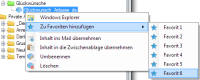 Über das Kontextmenü des Textbaustein-Explorers lässt sich ein Textbaustein elegant einem Favoritenplatz zuweisen. Dabei ist dem Favoritenplatz ein Bezeichner zu vergeben.