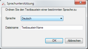 Sprachunterstützungs-Dialog