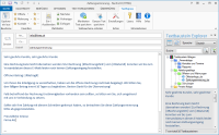 E-Mail mit eingefügtem Textbaustein.