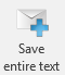 Ganzen Text speichern
